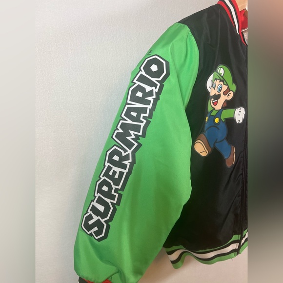 Nintendo Super Mario Red and Black Green Coat. Kids size 6/7 - Picture 4 of 5